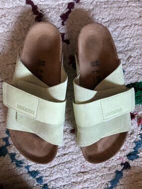BIRKENSTOCKS pale green suede size 40